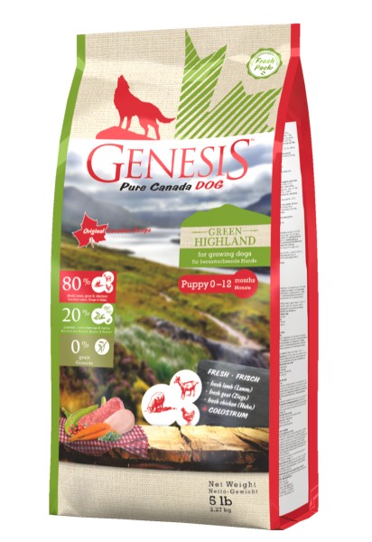 Genesis Pure Canada - puppy - green highland MHD 2,268kg