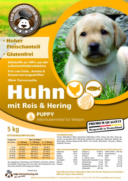 Huhn mit Reis & Hering puppy - Soft