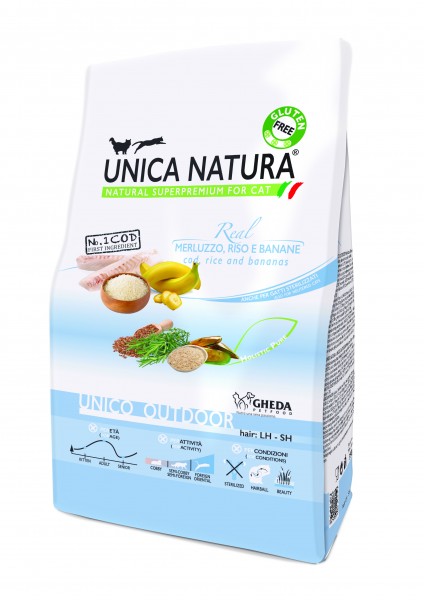 Unica Natura - Kabeljau (Merluzzo), Reis und Banane outdoor - Cat