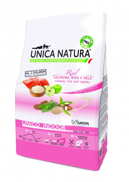 Unica Natura - Lachs (Salmone), Reis und Äpfel indoor - Cat